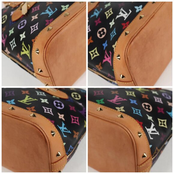 LOUIS VUITTON Monogram Multicolor Alma Hand Bag Black M92646 LV Auth yk19113A - Picture 14 of 16